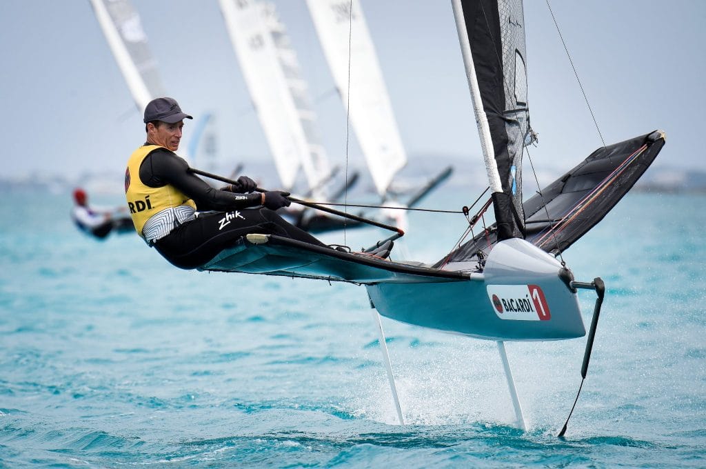 Man sailing on the water