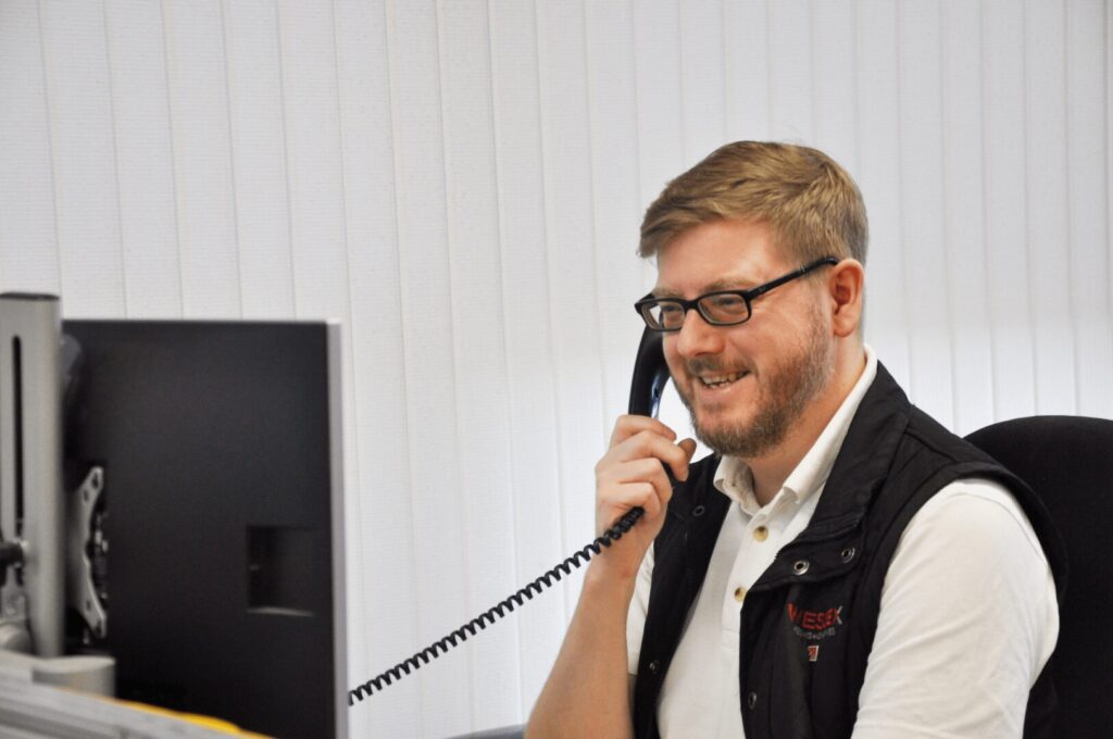Person complete support call with customer.